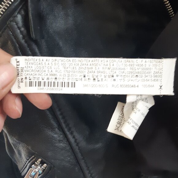 Vest Cuir 100% Genuine Zara collection Trafaluc Outerwear Small Black Shiny - Picture 11 of 13